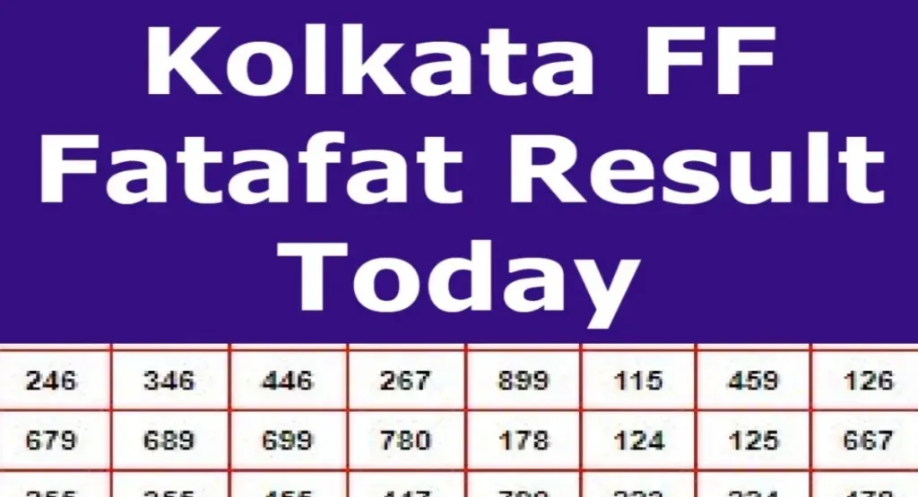 Kolkata Fatafat FF Result Today